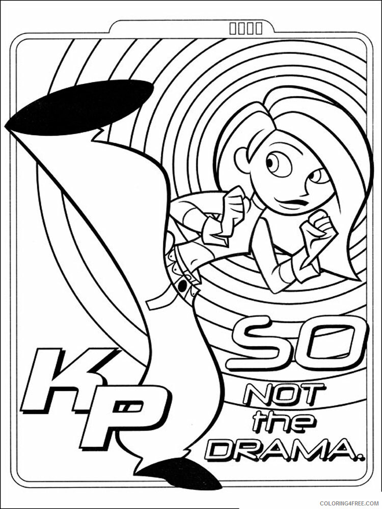 Kim Possible Coloring Pages TV Film Kim Possible 14 Printable 2020 04261 Coloring4free
