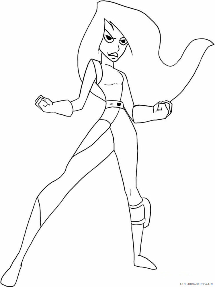 Kim Possible Coloring Pages TV Film Kim Possible 15 Printable 2020 04262 Coloring4free