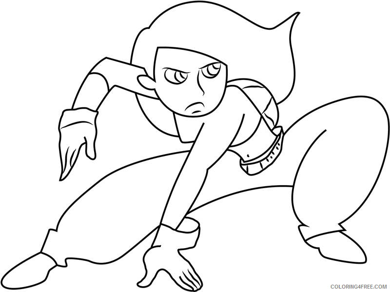 Kim Possible Coloring Pages TV Film in battle Printable 2020 04231 Coloring4free
