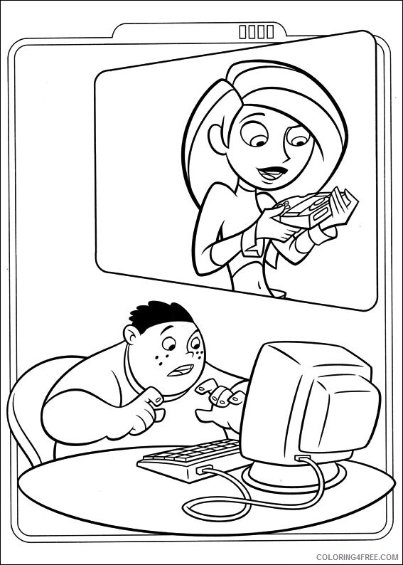 Kim Possible Coloring Pages TV Film kim possible and wade 2020 04233 Coloring4free