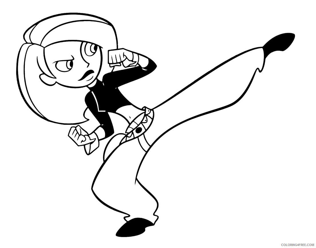 Kim Possible Coloring Pages TV Film kim possible2 Printable 2020 04235 Coloring4free