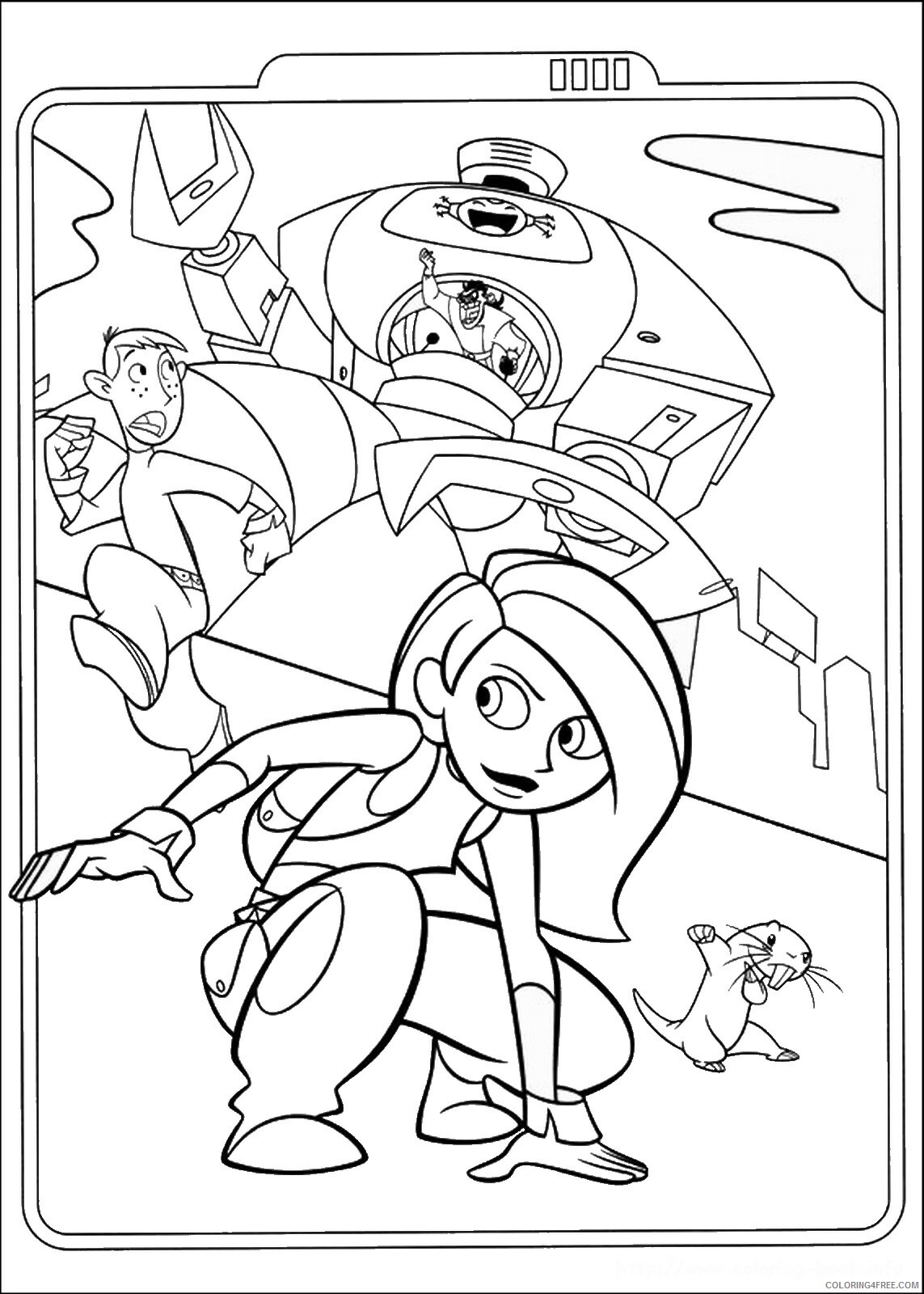 Kim Possible Coloring Pages TV Film kim possible_cl_06 Printable 2020 04241 Coloring4free