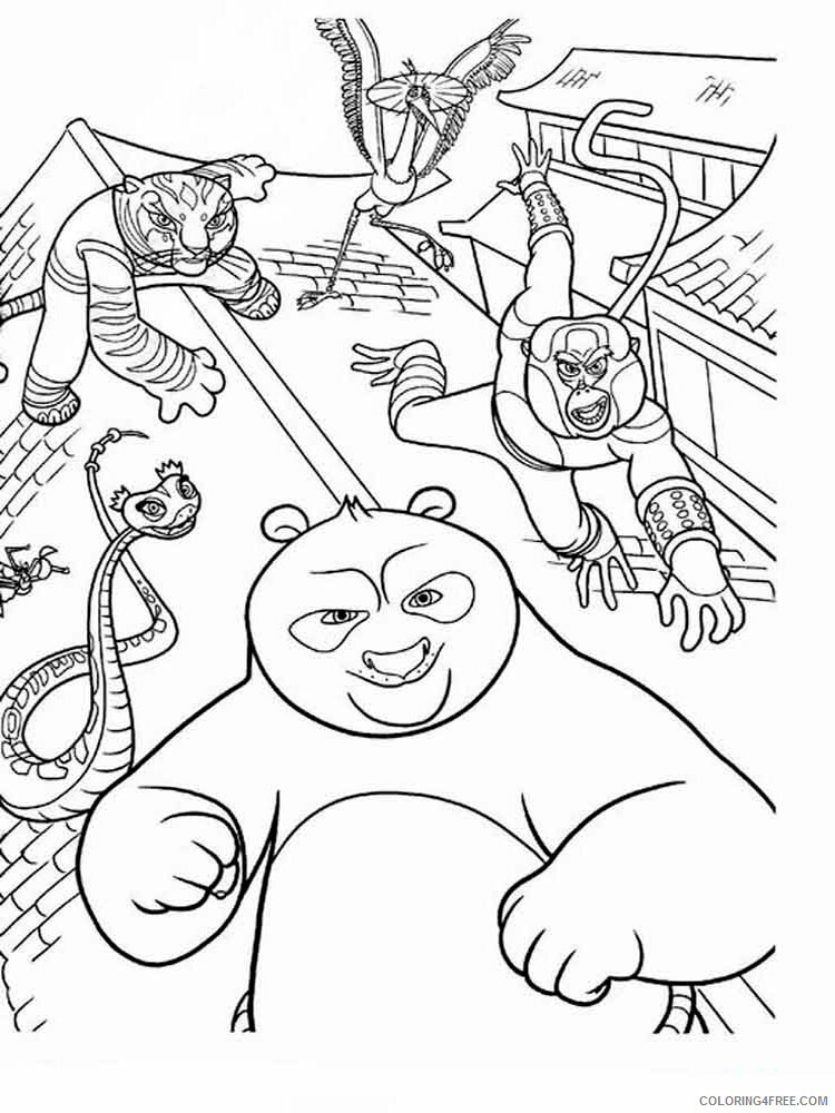 Kung Fu Panda Coloring Pages TV Film Kung Fu Panda 1 Printable 2020 04329 Coloring4free