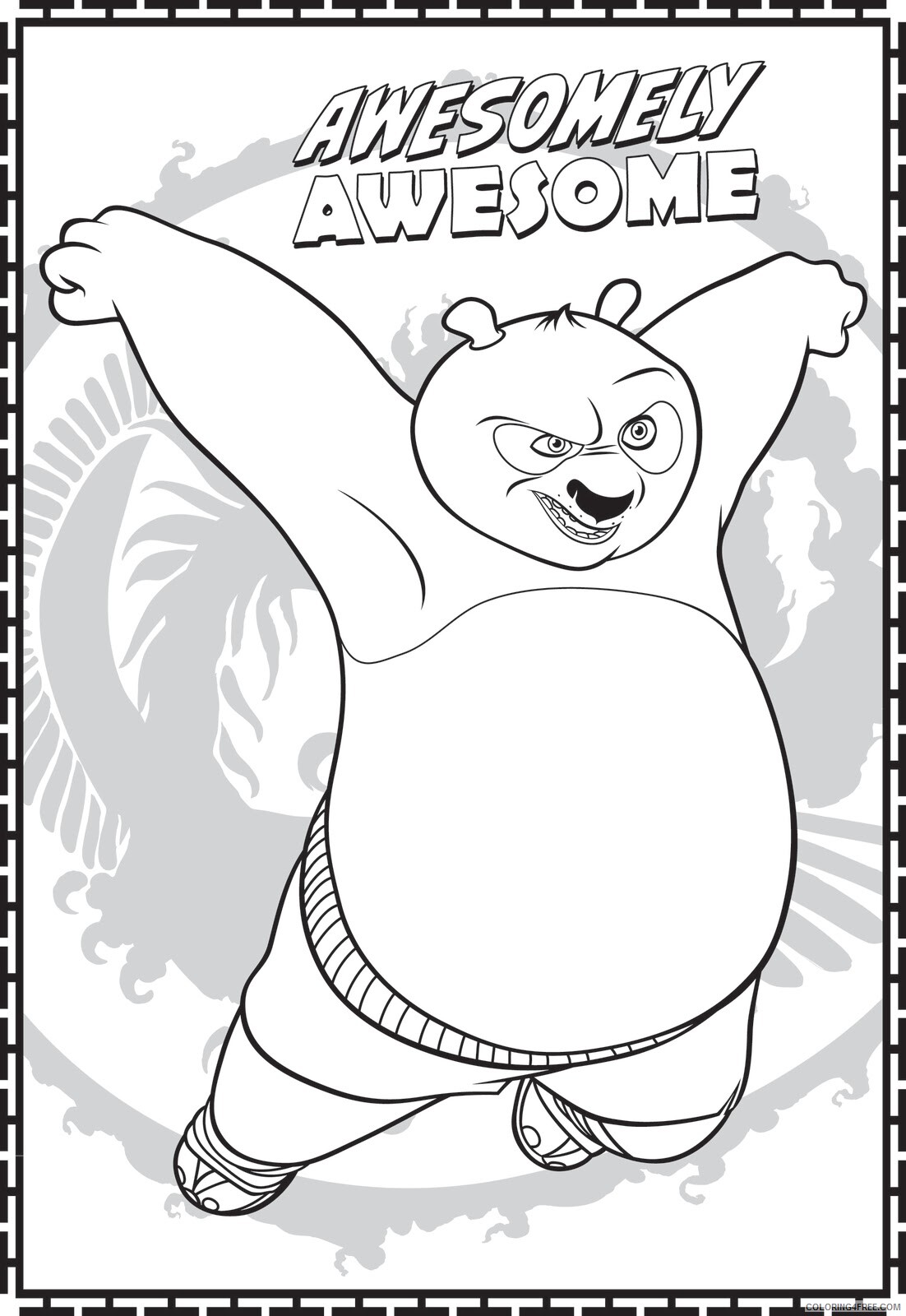 Kung Fu Panda Coloring Pages TV Film Kung Fu Panda Kids Printable 2020 04352 Coloring4free