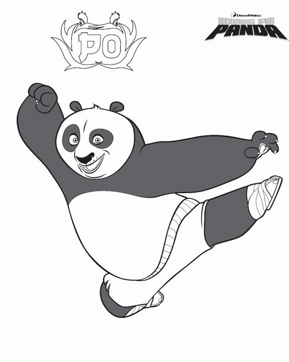 Kung Fu Panda Coloring Pages TV Film kung fu panda P4SuF Printable 2020 04324 Coloring4free
