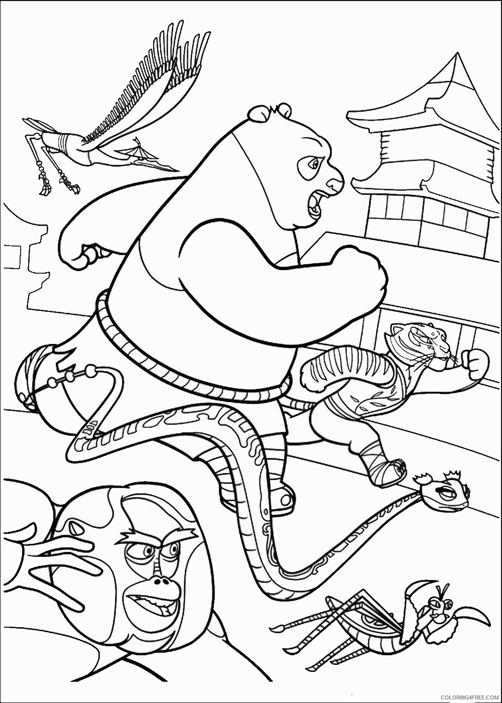 Kung Fu Panda Coloring Pages TV Film kung_fu_panda27 Printable 2020 04291 Coloring4free