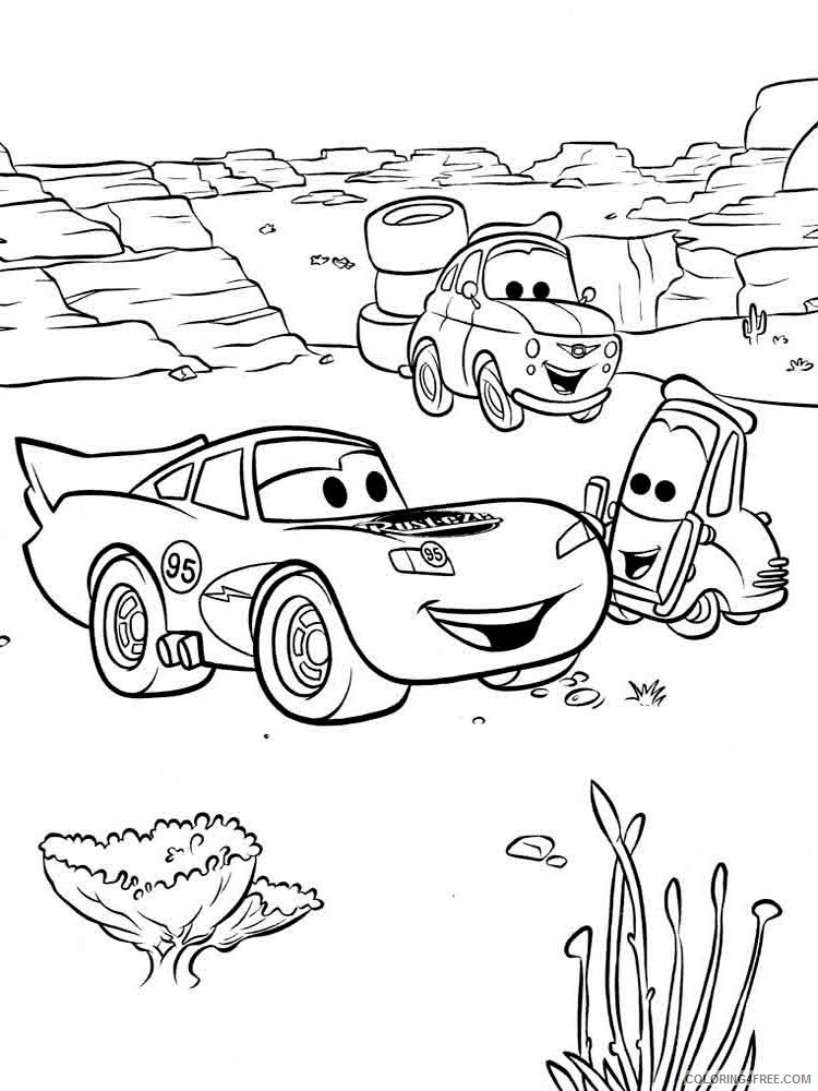 Lightning McQueen Coloring Pages TV Film lightning mcqueen 4 Printable 2020 04428 Coloring4free