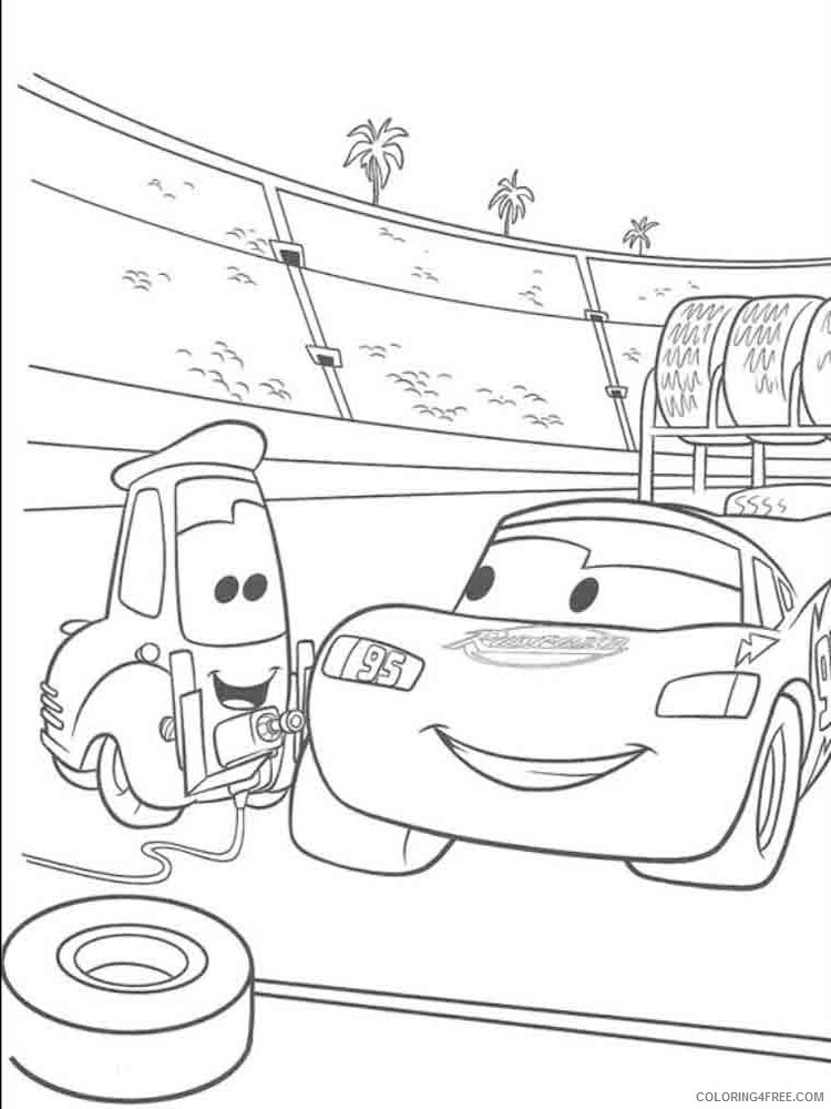 Lightning McQueen Coloring Pages TV Film lightning mcqueen 9 Printable 2020 04432 Coloring4free