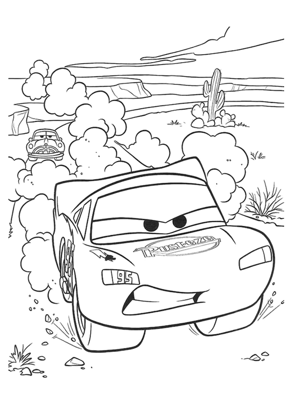 Lightning McQueen Coloring Pages TV Film lightning mcqueen Printable 2020 04421 Coloring4free
