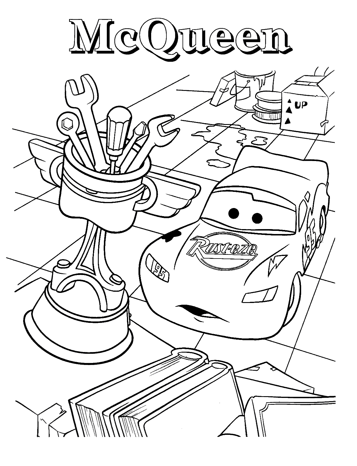 Lightning McQueen Coloring Pages TV Film print free Printable 2020 04439 Coloring4free
