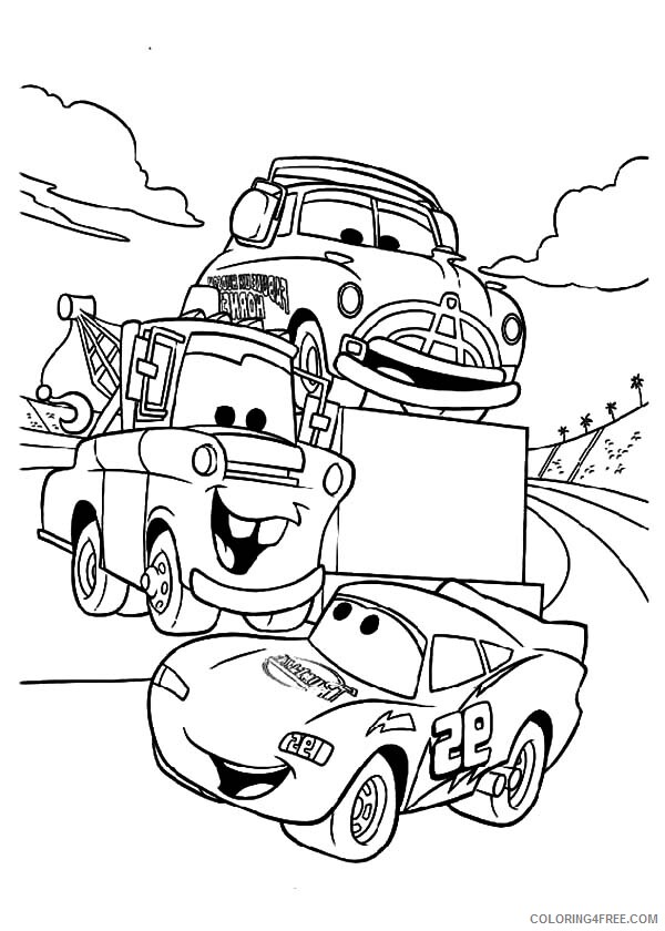 Lightning McQueen Coloring Pages TV Film tow mater say hallo mcqueen 2020 04412 Coloring4free