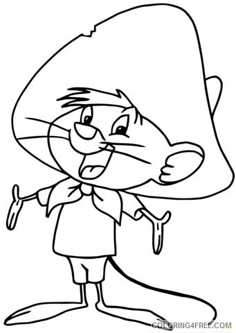 Looney Tunes Coloring Pages TV Film speedy gonzales a4 Printable 2020 04564 Coloring4free