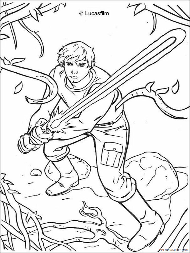 Luke Skywalker Coloring Pages TV Film for boys 13 Printable 2020 04641 Coloring4free