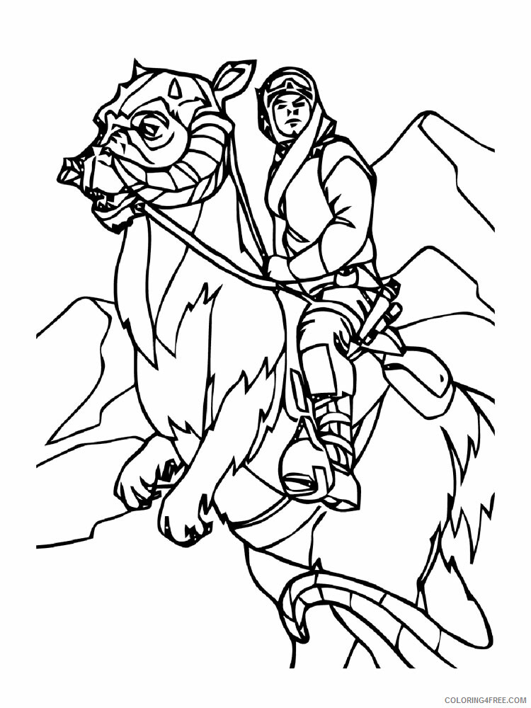 Luke Skywalker Coloring Pages TV Film for boys 14 Printable 2020 04642 Coloring4free