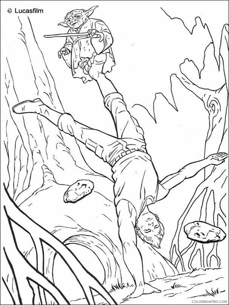Luke Skywalker Coloring Pages TV Film for boys 2 Printable 2020 04644 Coloring4free