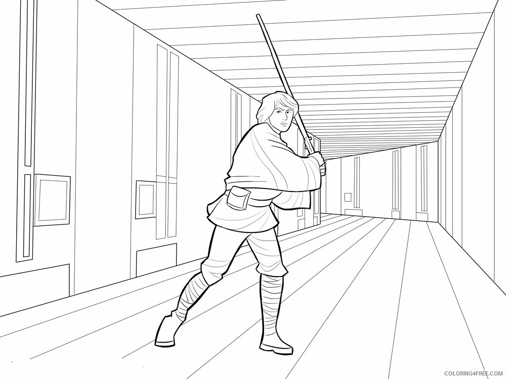 Luke Skywalker Coloring Pages TV Film for boys 3 Printable 2020 04645 Coloring4free