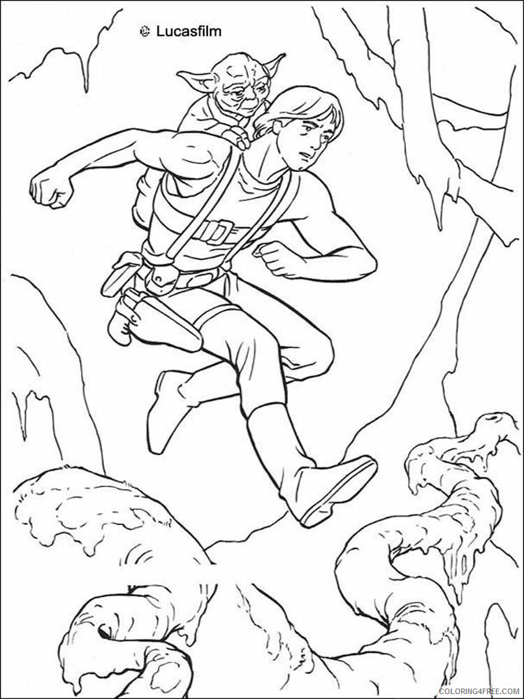 Luke Skywalker Coloring Pages TV Film for boys 4 Printable 2020 04646 Coloring4free