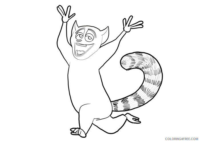 Madagascar Coloring Pages TV Film King Julien Printable 2020 04663 Coloring4free