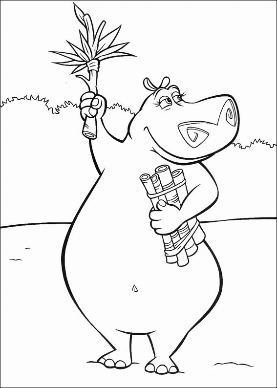 Madagascar Coloring Pages TV Film Madagascar Gloria Printable 2020 04755 Coloring4free