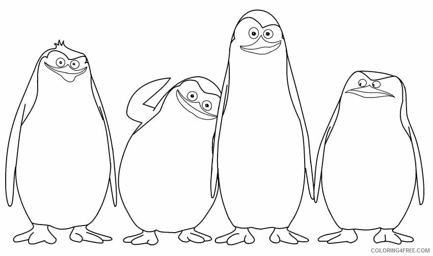 Madagascar Coloring Pages TV Film Madagascar Penguins Printable 2020 04761 Coloring4free