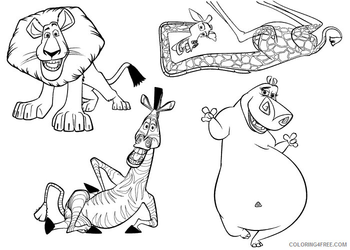 Madagascar Coloring Pages TV Film Madagascar characters Printable 2020 04712 Coloring4free