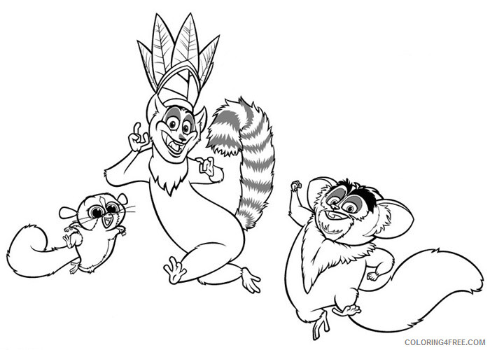 Madagascar Coloring Pages TV Film Madagascar lemurs Printable 2020 04758 Coloring4free