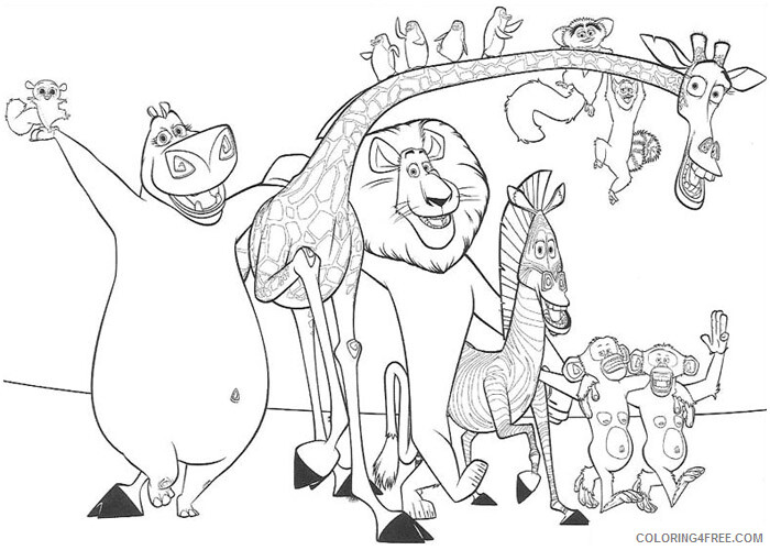 Madagascar Coloring Pages TV Film Madagascar online Printable 2020 04754 Coloring4free