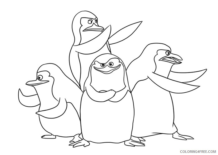 Madagascar Coloring Pages TV Film Madagascar penguins 2 Printable 2020 04762 Coloring4free