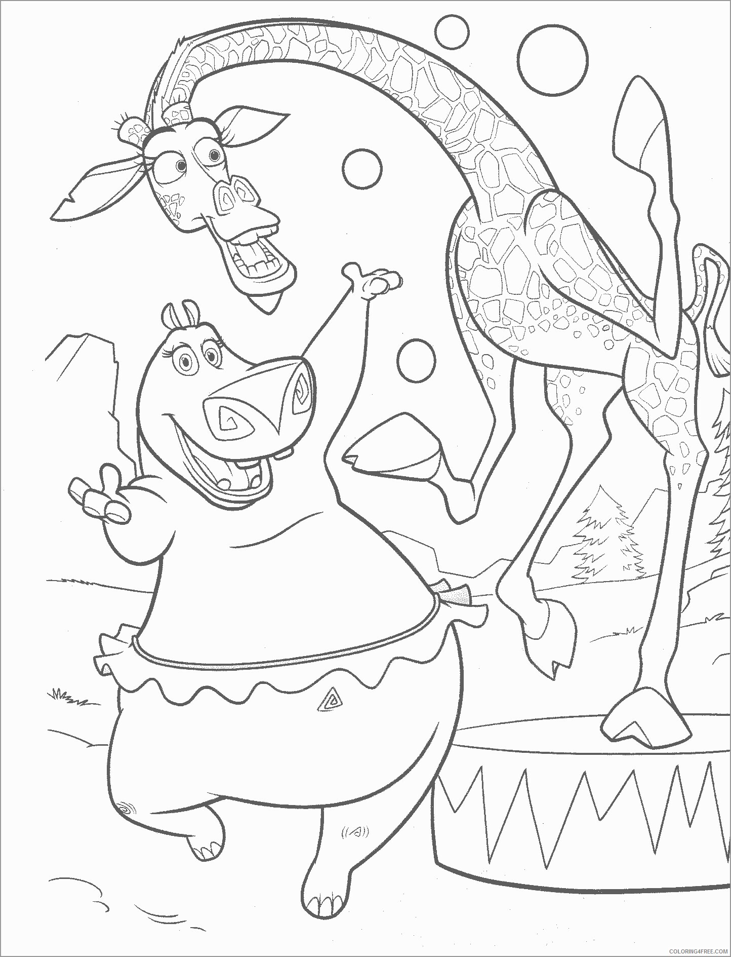 Madagascar Coloring Pages TV Film funny madagascar animals 2020 04659 Coloring4free