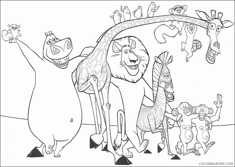 Madagascar Coloring Pages TV Film madagascar 29 2 Printable 2020 04737 Coloring4free