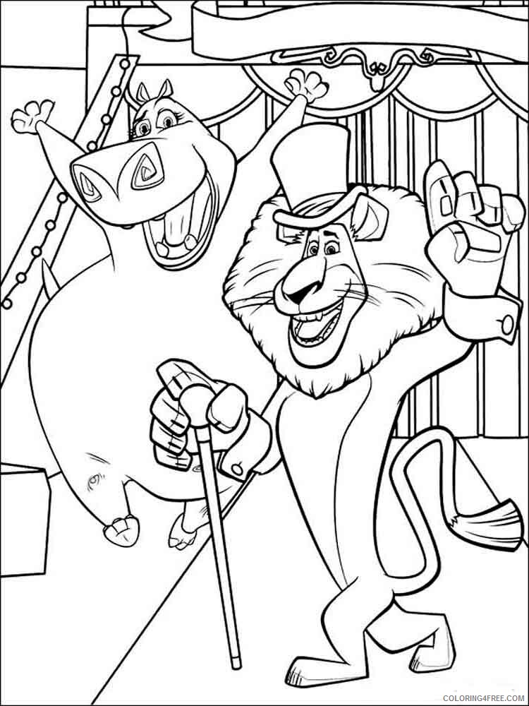 Madagascar Coloring Pages TV Film madagascar 3 Printable 2020 04738 Coloring4free
