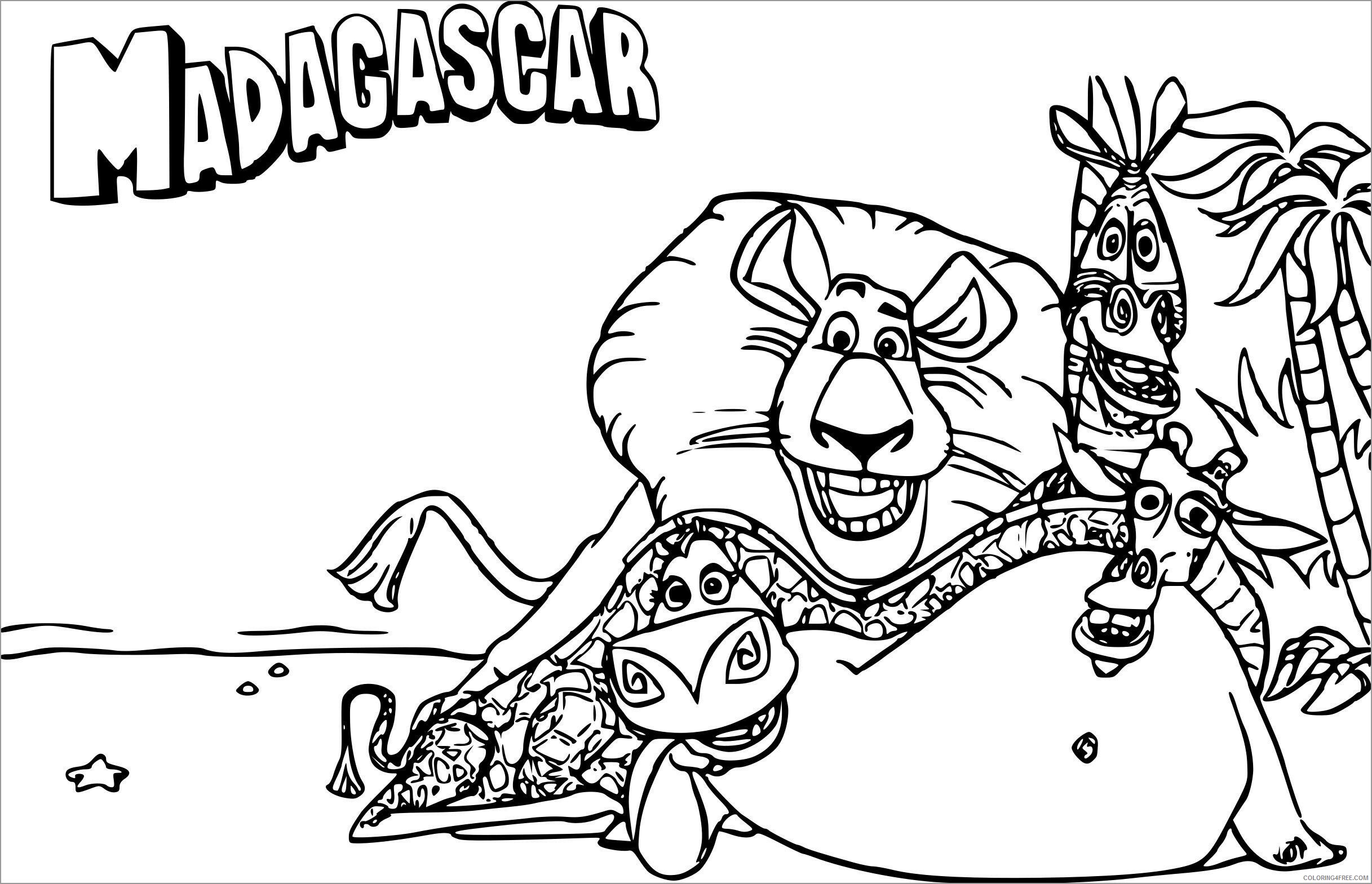 Madagascar Coloring Pages TV Film madagascar animals to print 2020 04697 Coloring4free