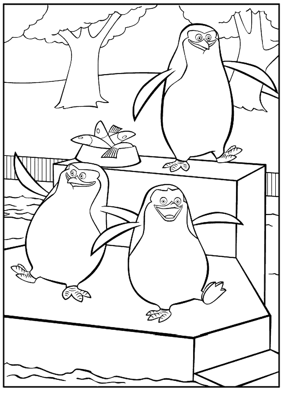 Madagascar Coloring Pages TV Film madagascar_pingouin_cl_19 Printable 2020 04674 Coloring4free