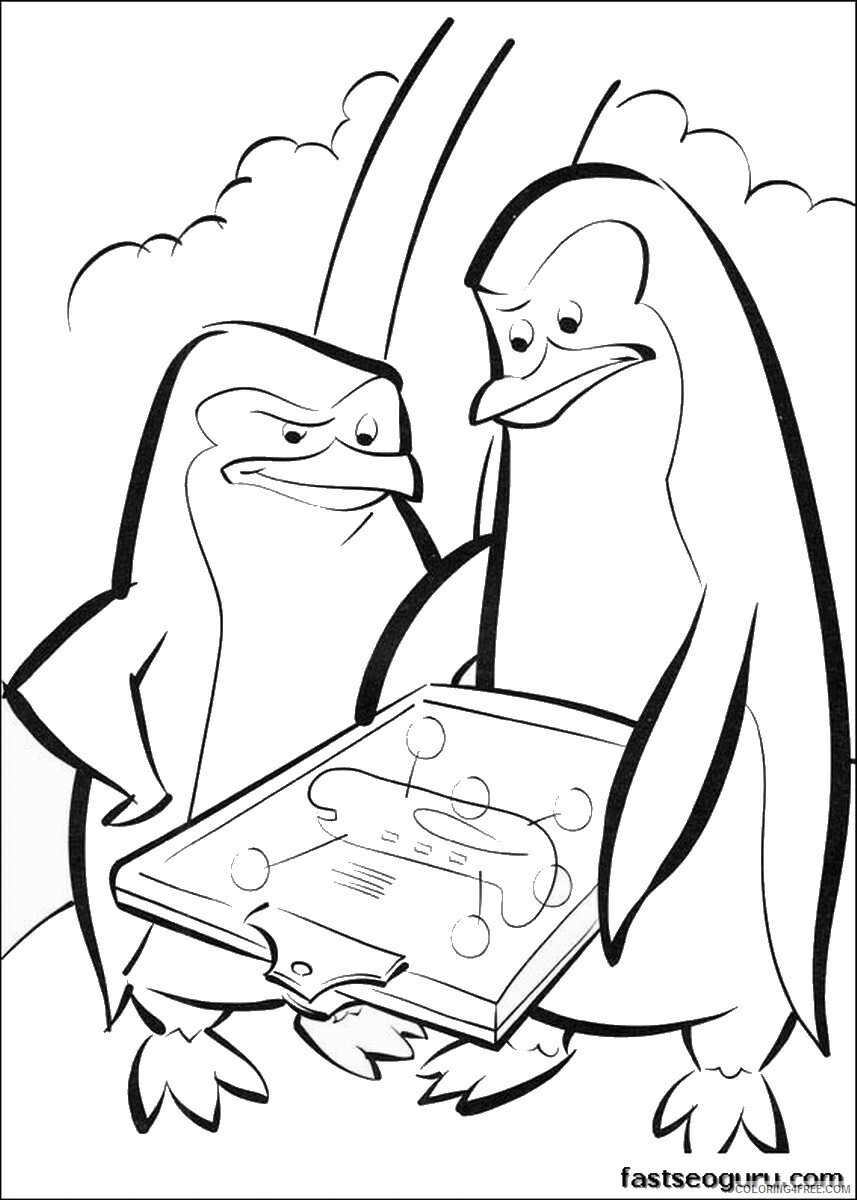 Madagascar Coloring Pages TV Film madagascar_pingouin_cl_23 Printable 2020 04676 Coloring4free