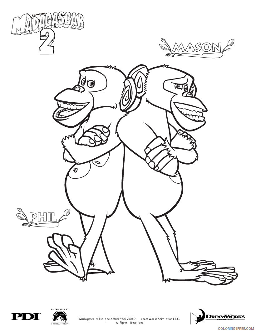 Madagascar Coloring Pages TV Film madagascar_pingouin_cl_24 Printable 2020 04677 Coloring4free