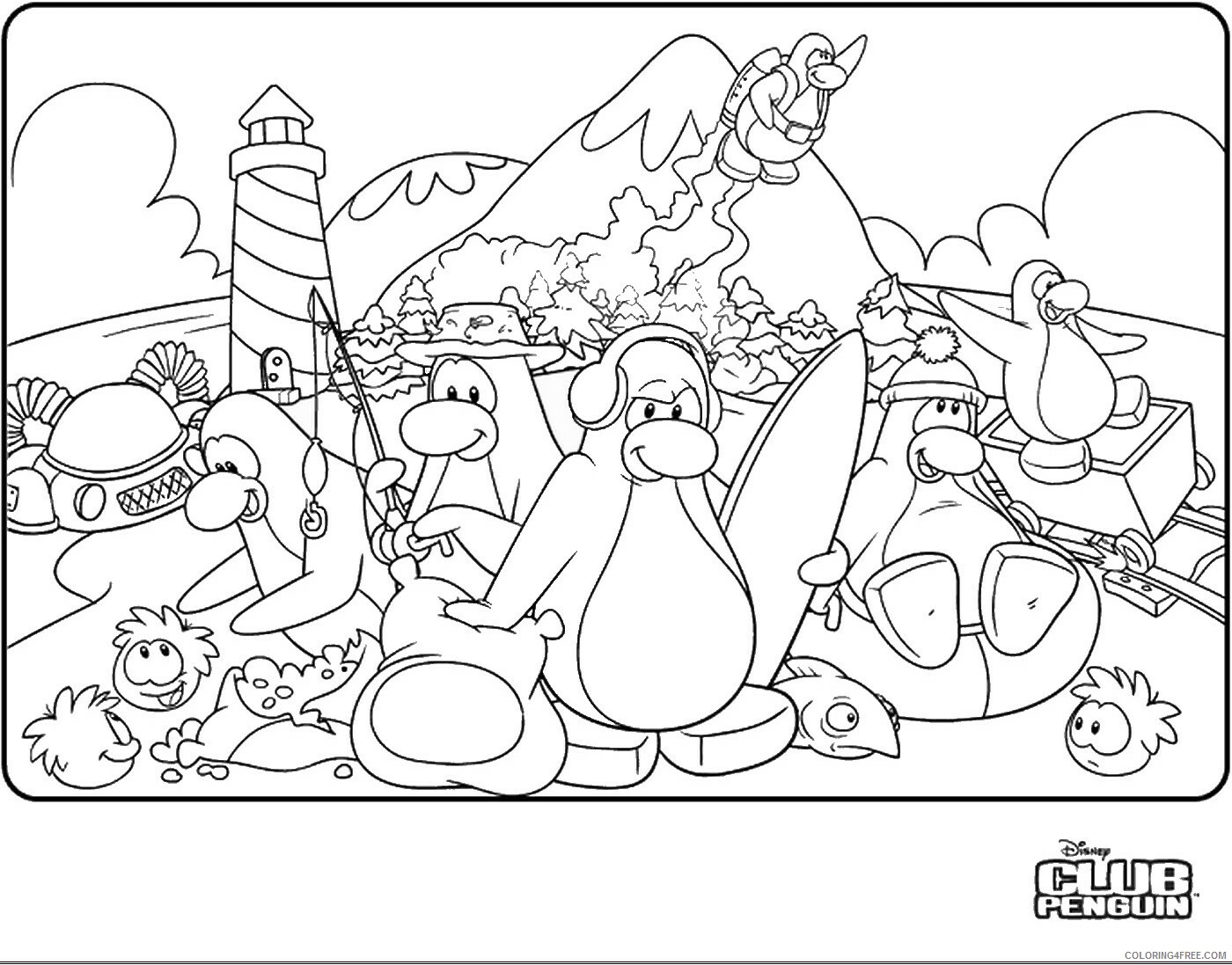 Раскраски для детей антистресс Пингвин