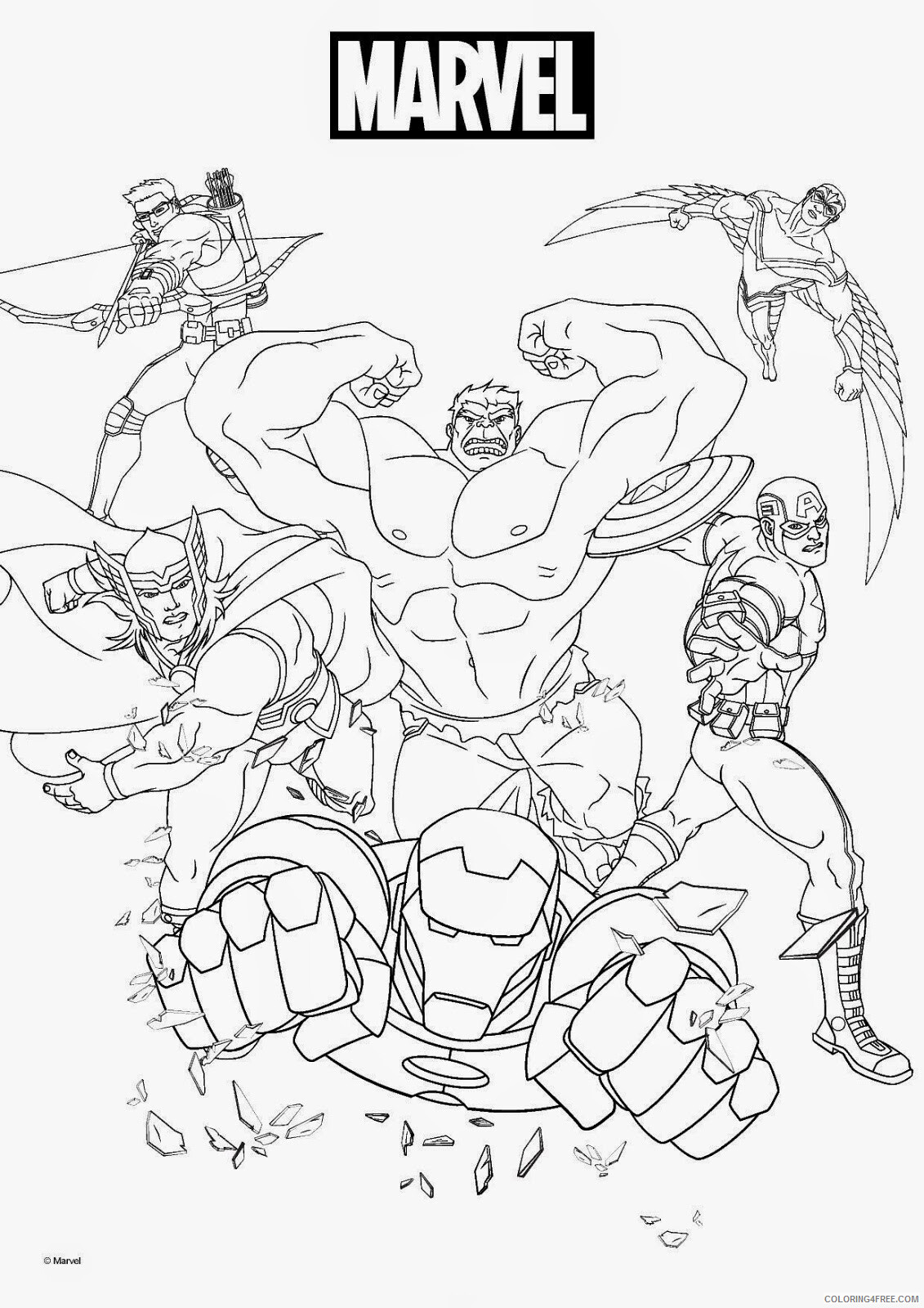 Marvel Coloring Pages TV Film Print Marvel Printable 2020 04865 Coloring4free