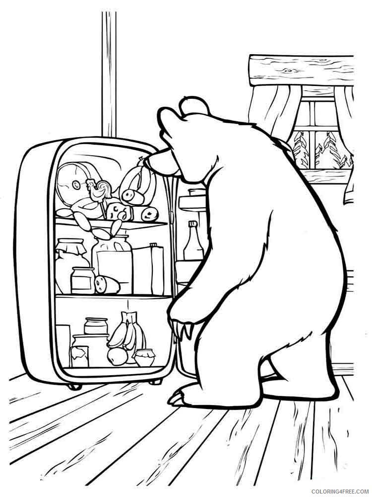 Masha and the Bear Coloring Pages TV Film Mascha and bear 10 Printable 2020 04870 Coloring4free