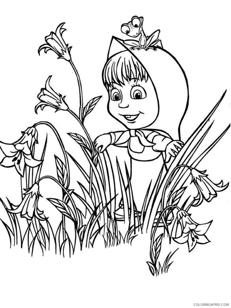 Masha and the Bear Coloring Pages TV Film Mascha and bear 13 Printable 2020 04872 Coloring4free