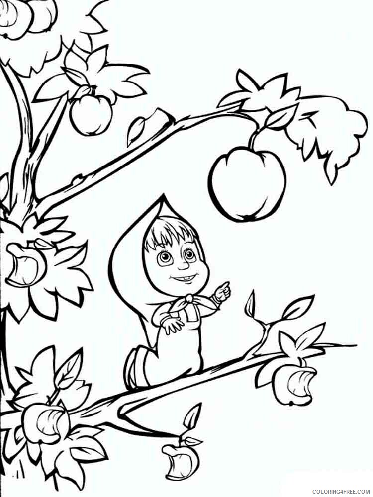 Masha and the Bear Coloring Pages TV Film Mascha and bear 14 Printable 2020 04873 Coloring4free