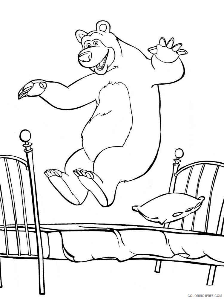 Masha and the Bear Coloring Pages TV Film Mascha and bear 2 Printable 2020 04876 Coloring4free