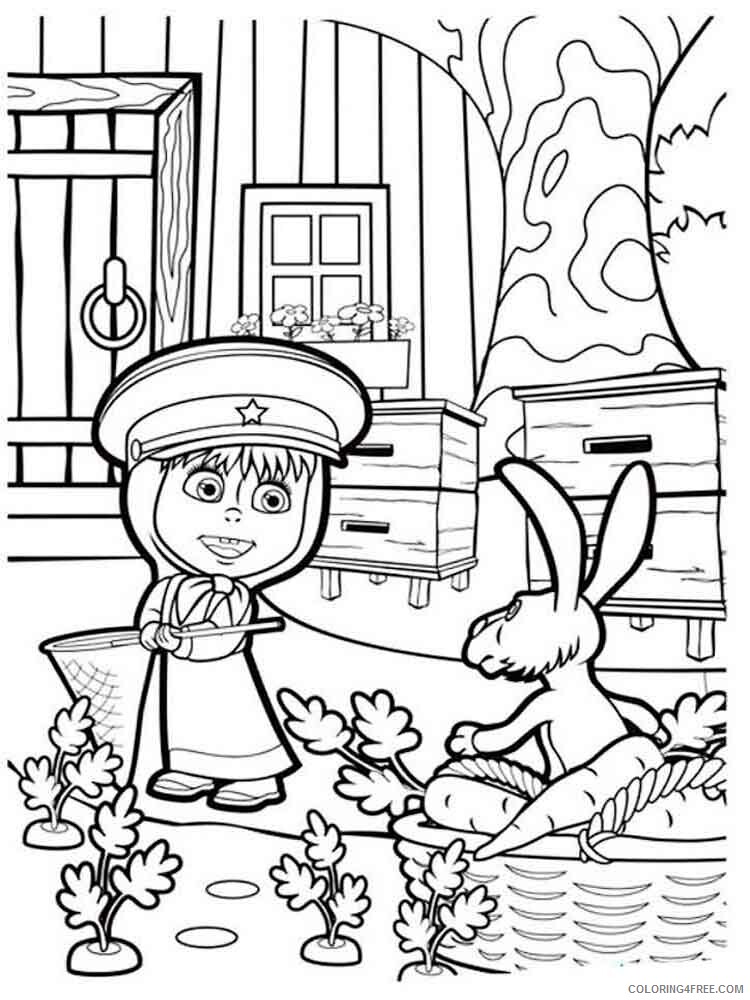 Masha and the Bear Coloring Pages TV Film Mascha and bear 20 Printable 2020 04877 Coloring4free