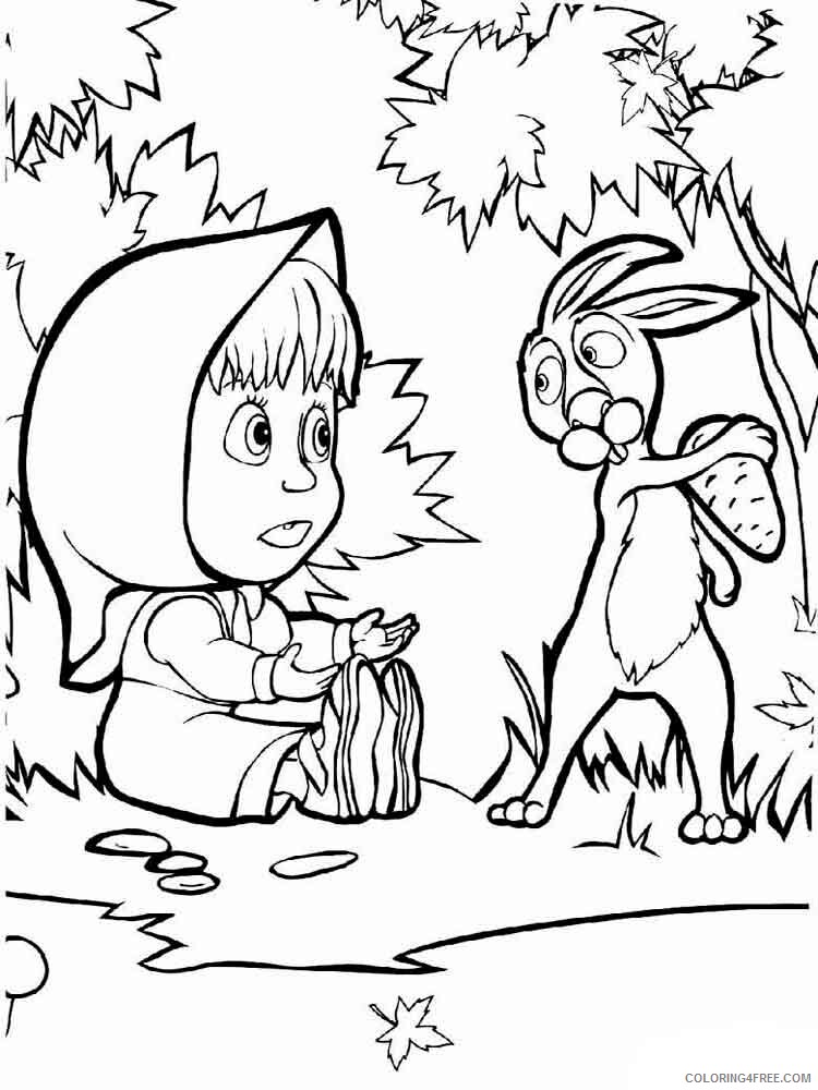 Masha and the Bear Coloring Pages TV Film Mascha and bear 21 Printable 2020 04878 Coloring4free