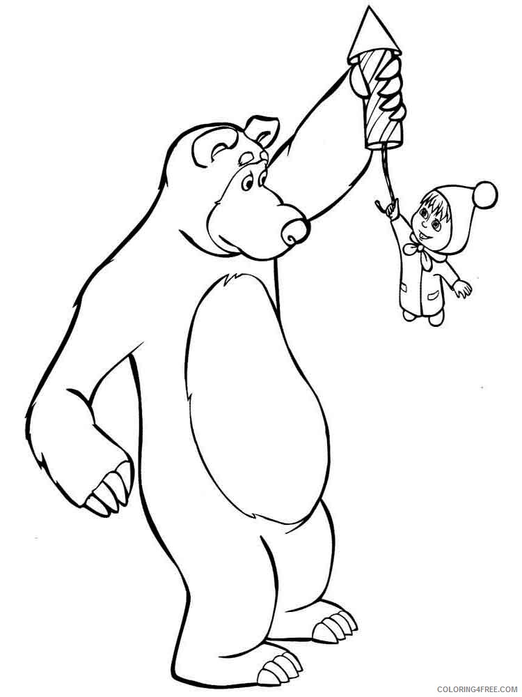 Masha and the Bear Coloring Pages TV Film Mascha and bear 23 Printable 2020 04879 Coloring4free
