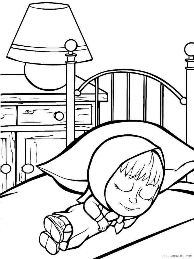 Masha and the Bear Coloring Pages TV Film Mascha and bear 25 Printable 2020 04881 Coloring4free