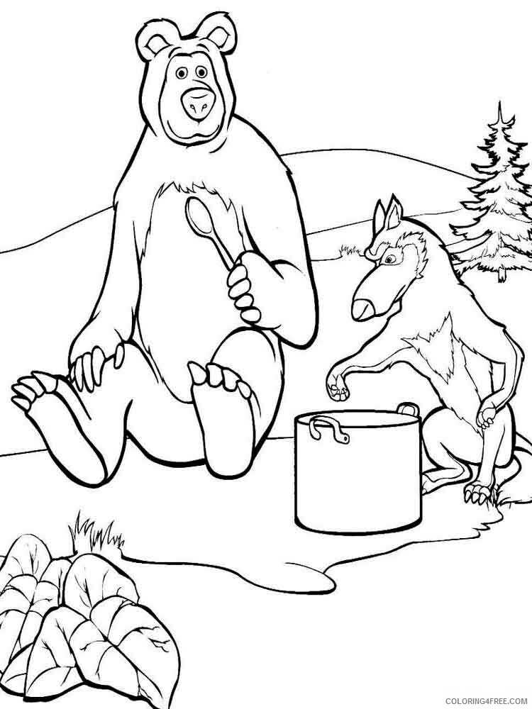 Masha and the Bear Coloring Pages TV Film Mascha and bear 26 Printable 2020 04882 Coloring4free