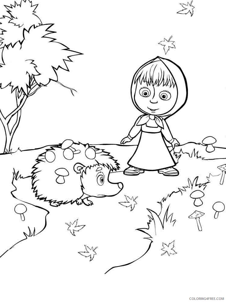 Masha and the Bear Coloring Pages TV Film Mascha and bear 30 Printable 2020 04887 Coloring4free