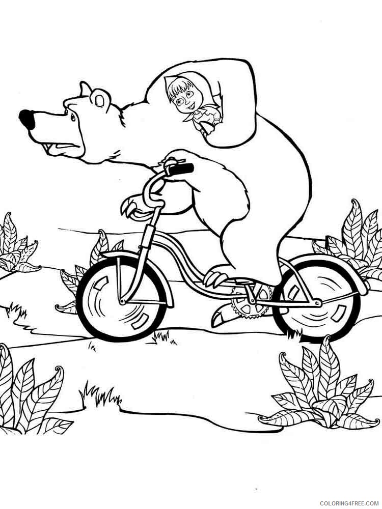 Masha and the Bear Coloring Pages TV Film Mascha and bear 36 Printable 2020 04892 Coloring4free
