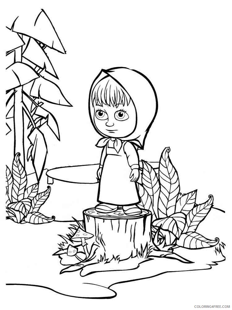 Masha and the Bear Coloring Pages TV Film Mascha and bear 37 Printable 2020 04893 Coloring4free