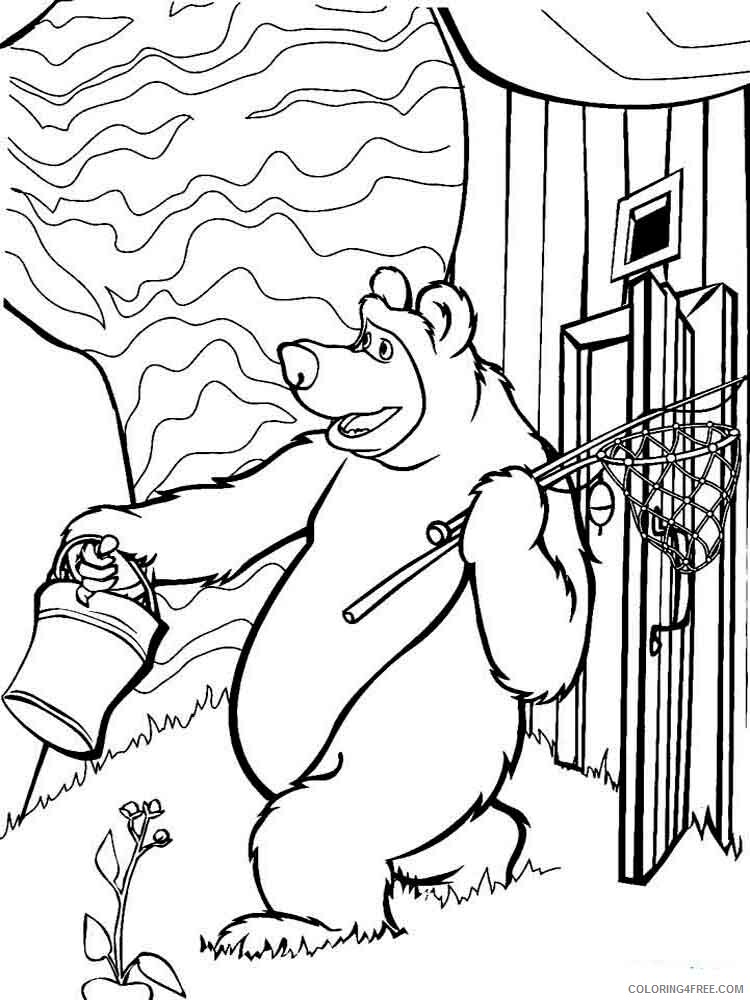 Masha and the Bear Coloring Pages TV Film Mascha and bear 38 Printable 2020 04894 Coloring4free